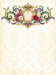 baroque floral frame