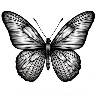 line art butterfly