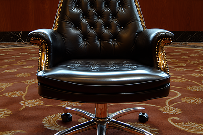 Elegant Black Leather Office Chair