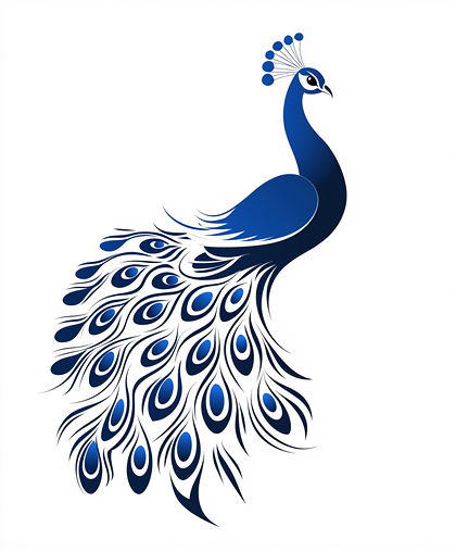 Elegant Blue Peacock