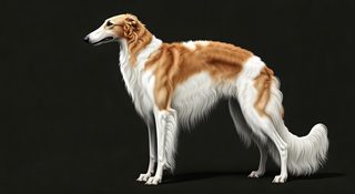 borzoi dog portrait