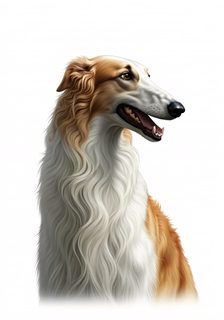 borzoi dog portrait