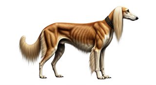 borzoi dog portrait