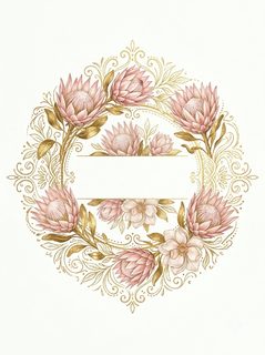 protea floral frame