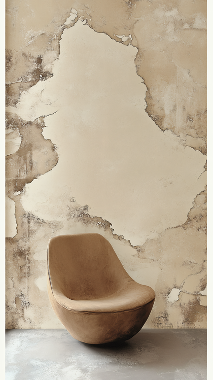 Elegant Chair Against Faux Finished Wall