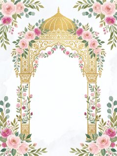 floral gold arch
