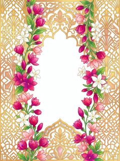 floral gold frame
