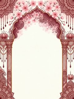 henna floral arch