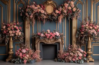 Elegant Floral Arrangement with Gold Accents