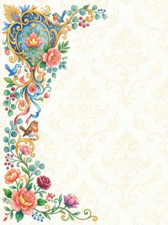 floral bird border