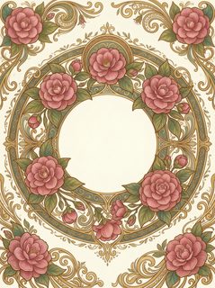 camellia floral frame