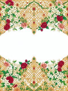 floral gold frame
