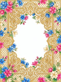 golden floral frame