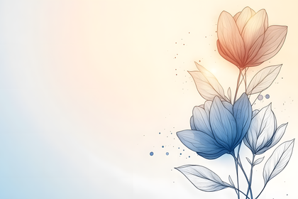 Elegant Floral Line Art