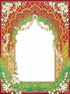 moroccan arch floral frame
