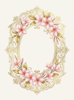 plumeria floral frame