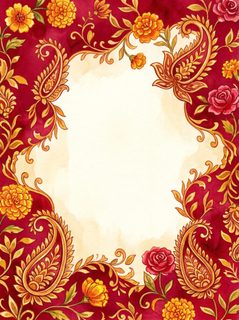 watercolor paisley border