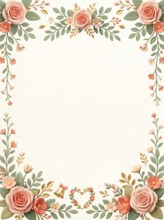 floral wedding border