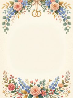 Floral Wedding Border