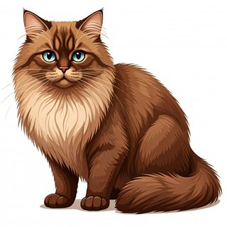 fluffy brown cat