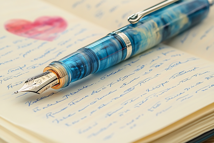 Elegant Fountain Pen on Handwritten Letter