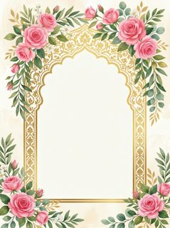 floral gold frame