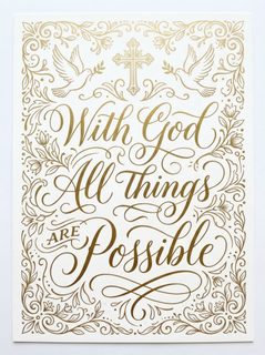 gold christian typography
