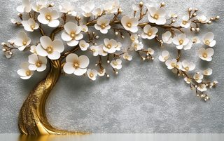 golden tree blossoms