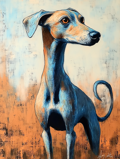 Elegant Greyhound Painting