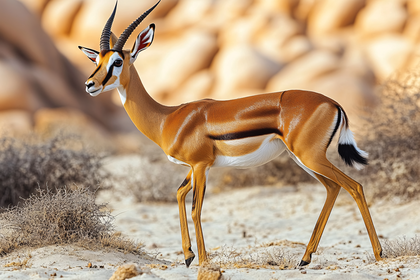 Elegant Impala Standing In Savannah