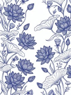 blue lotus illustration