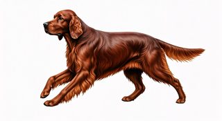 running irish setter