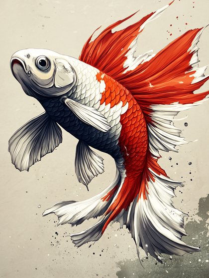 Elegant Koi Fish