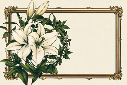 Elegant Lily and Floral Frame