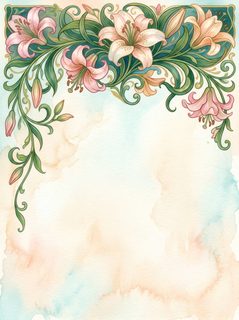 Lily Floral Border