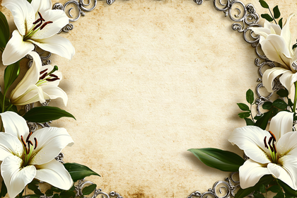 Elegant Lily Floral Frame