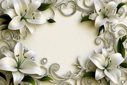 Elegant Lily Floral Frame
