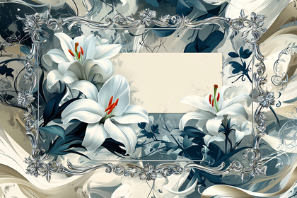 Elegant Lily Floral Frame