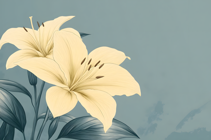 Elegant Lily Flowers Illustration