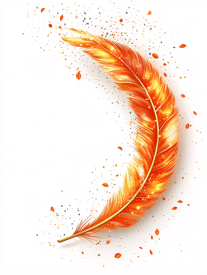 Elegant Orange Feather