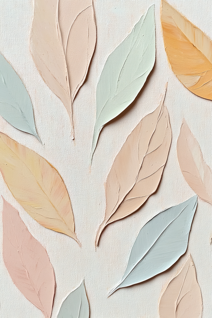 Elegant Pastel Leaves Texture
