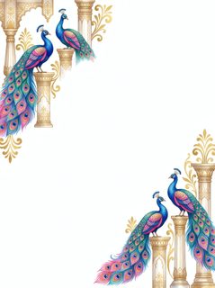 peacock pillar border