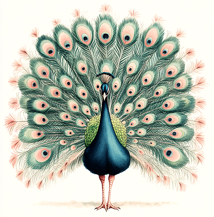Elegant Peacock Display