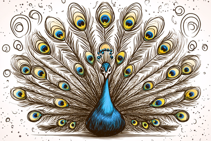Elegant Peacock Display