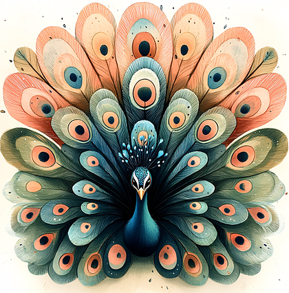 Elegant Peacock Display