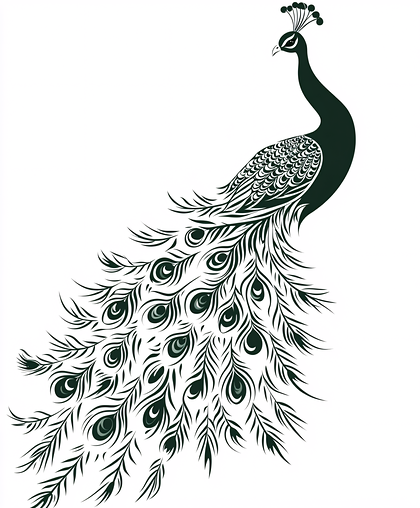 Elegant Peacock Illustration