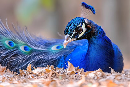 Elegant Peacock Portrait