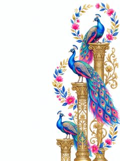 peacocks on columns