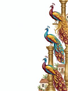 peacocks on columns