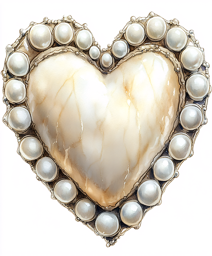 Elegant Pearl Heart